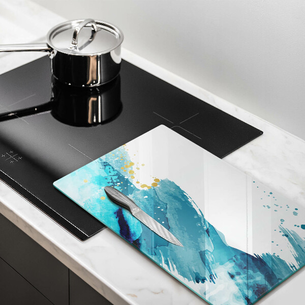 Glas Herdabdeckplatte Blaue Flecken