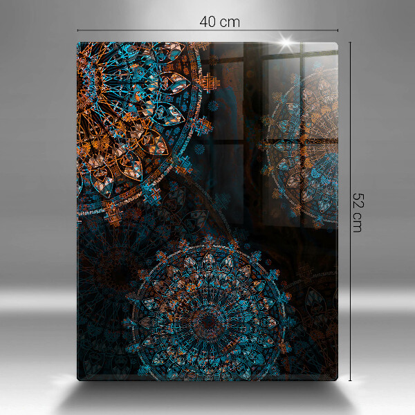 Glas Herdabdeckplatte Boho-Vintage-Räder