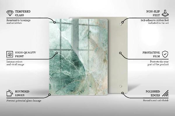 Glas Herdabdeckplatte Boho-Vintage-Räder