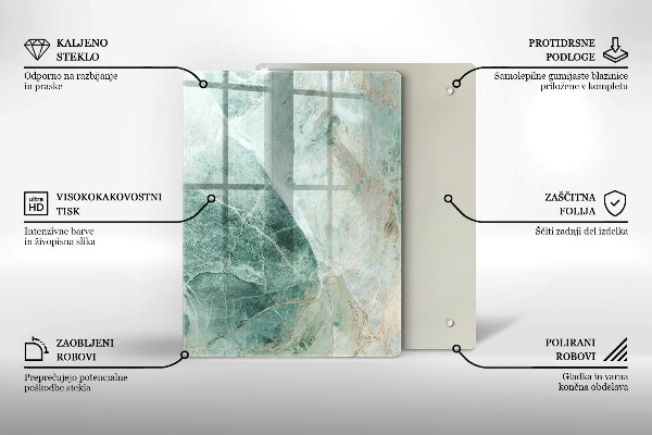 Glas Herdabdeckplatte Boho-Vintage-Räder