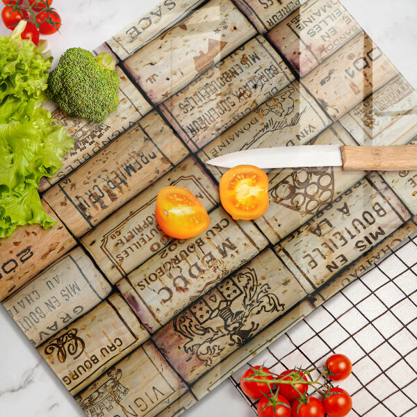 Glas Ceranfeldabdeckung Spritzschutz Alte Weinkorken