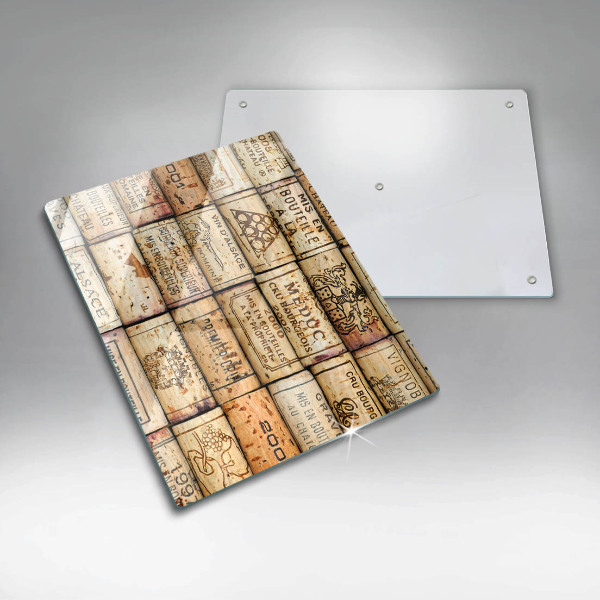 Glas Ceranfeldabdeckung Spritzschutz Alte Weinkorken