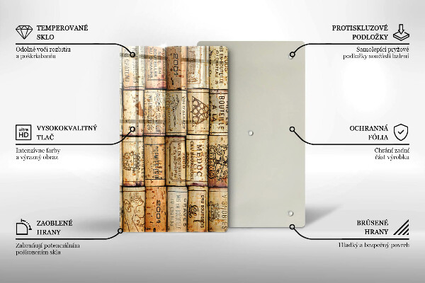 Glas Ceranfeldabdeckung Spritzschutz Alte Weinkorken