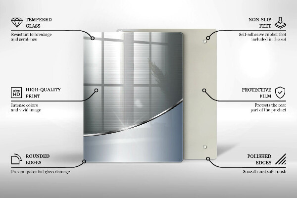 Glas Herdabdeckplatte Moderne helle Tafeln
