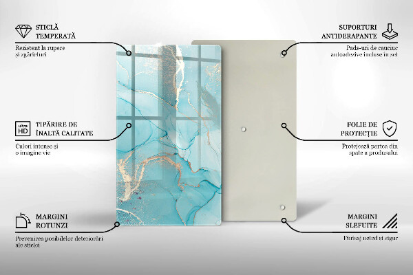 Glas Herdabdeckplatte Steinabstraktion