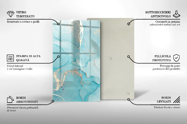 Glas Herdabdeckplatte Steinabstraktion