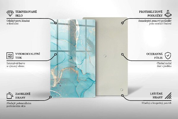Glas Herdabdeckplatte Steinabstraktion