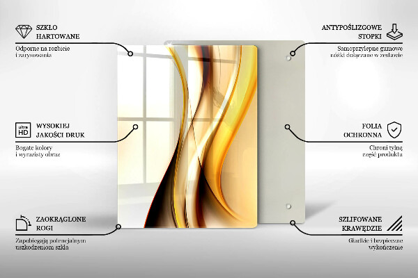 Glas Herdabdeckplatte Steinabstraktion