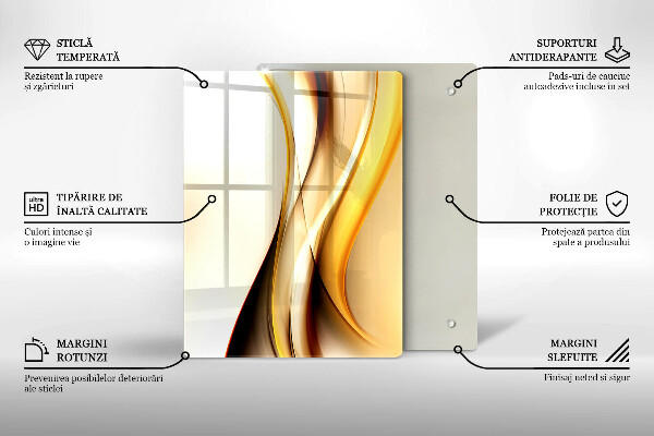 Glas Herdabdeckplatte Steinabstraktion