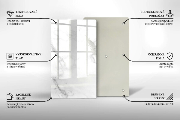 Glas Herdabdeckplatte Moderner Marmor
