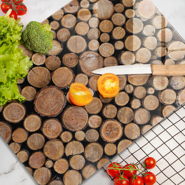 Glas Herdabdeckplatte Baumstämme