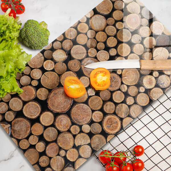 Glas Herdabdeckplatte Baumstämme