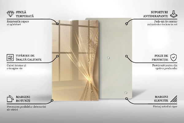 Glas Herdabdeckplatte Moderne Abstraktion