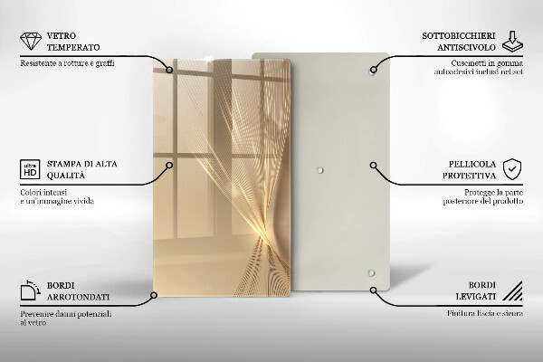 Glas Herdabdeckplatte Moderne Abstraktion
