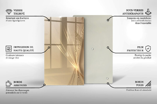Glas Herdabdeckplatte Moderne Abstraktion