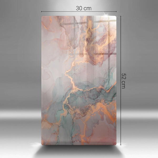 Glas Ceranfeldabdeckung Spritzschutz Marmor mit Gold