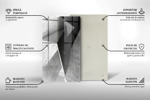 Glas Ceranfeldabdeckung Spritzschutz Konkrete Abstraktion