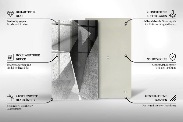 Glas Ceranfeldabdeckung Spritzschutz Konkrete Abstraktion