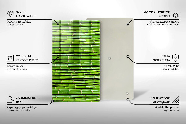 Glas Ceranfeldabdeckung Spritzschutz Naturbambus