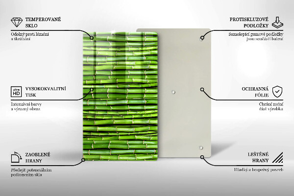 Glas Ceranfeldabdeckung Spritzschutz Naturbambus