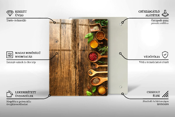 Glas Ceranfeldabdeckung Spritzschutz Holzbretter und Blätter