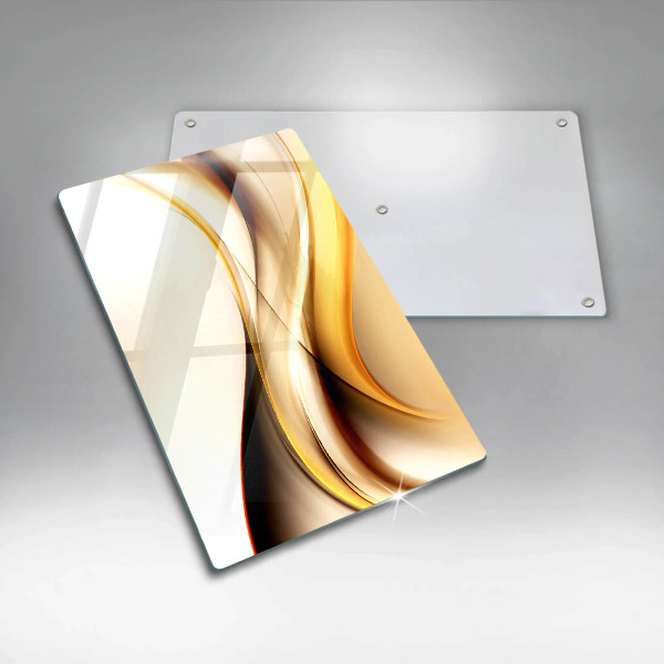 Glas Ceranfeldabdeckung Spritzschutz Abstrakte Rauchlinien