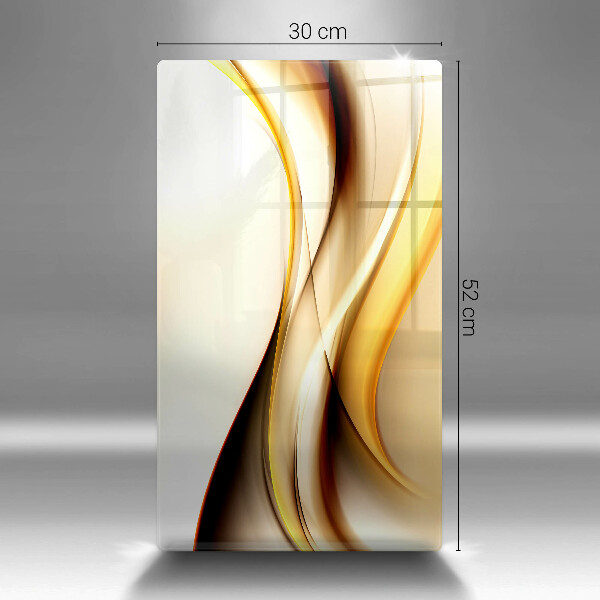 Glas Ceranfeldabdeckung Spritzschutz Abstrakte Rauchlinien