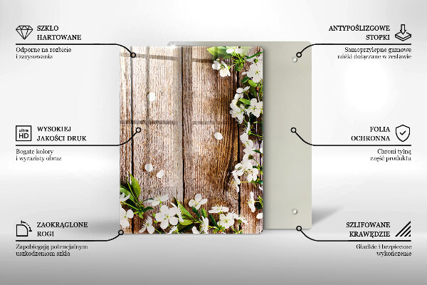 Glas Ceranfeldabdeckung Spritzschutz Sonnenblumen auf Brettern