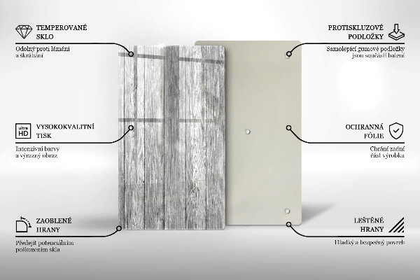 Glas Ceranfeldabdeckung Spritzschutz Alte Holzbretter