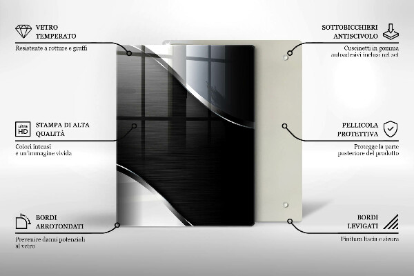 Glas Ceranfeldabdeckung Spritzschutz Alte Holzbretter