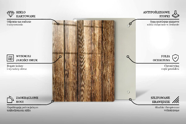 Glas Ceranfeldabdeckung Spritzschutz Blumen auf den Brettern