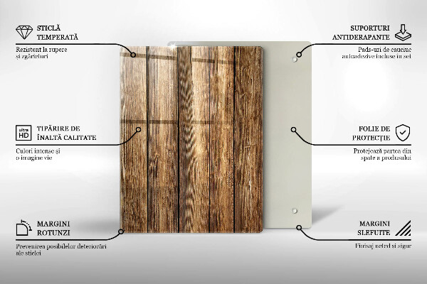 Glas Ceranfeldabdeckung Spritzschutz Blumen auf den Brettern