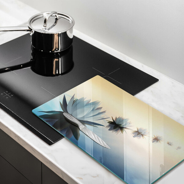 Glas Herdabdeckplatte Lilienblüten auf dem Wasser