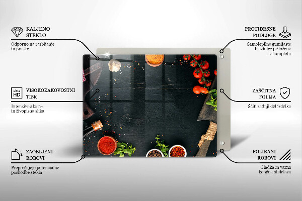 Glas Herdabdeckplatte Kirschtomaten