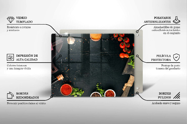 Glas Herdabdeckplatte Kirschtomaten