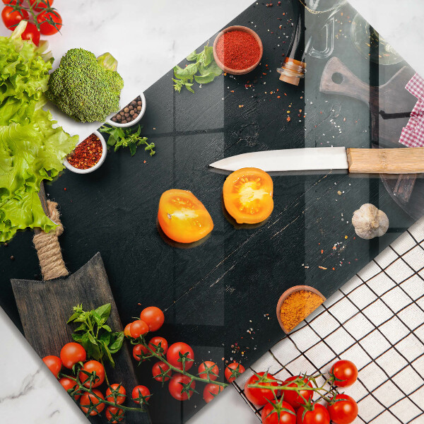 Glas Herdabdeckplatte Kirschtomaten