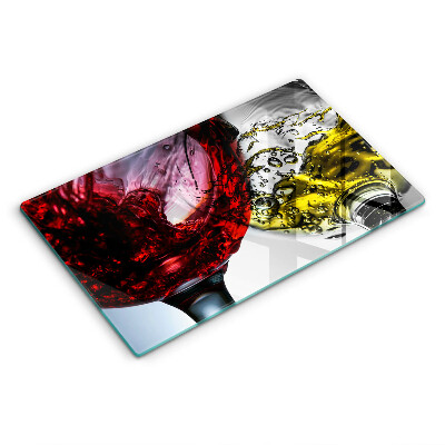 Glas Herdabdeckplatte Gläser Wein