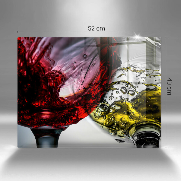 Glas Herdabdeckplatte Gläser Wein