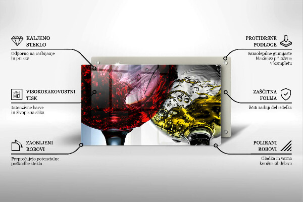 Glas Herdabdeckplatte Gläser Wein