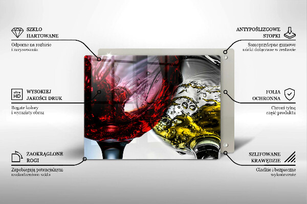 Glas Herdabdeckplatte Gläser Wein