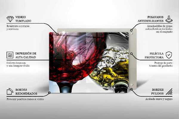 Glas Herdabdeckplatte Gläser Wein