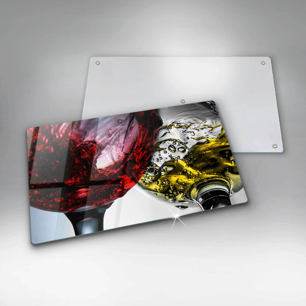 Glas Herdabdeckplatte Gläser Wein