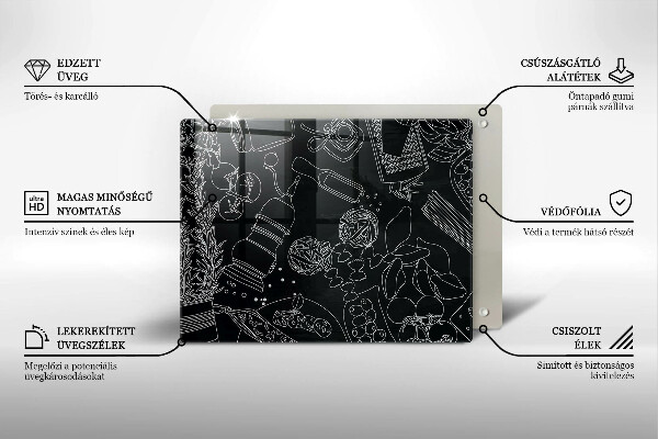 Glas Herdabdeckplatte Küchenzubehör