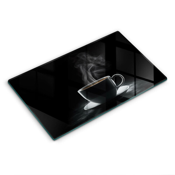 Glas Herdabdeckplatte Heiße Tasse Kaffee