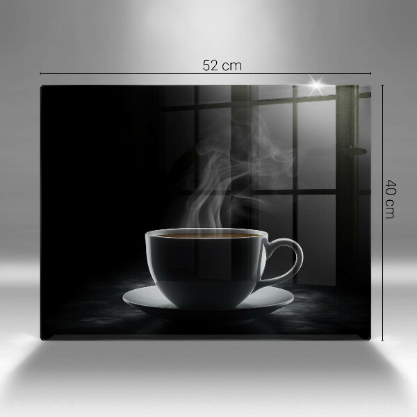 Glas Herdabdeckplatte Heiße Tasse Kaffee