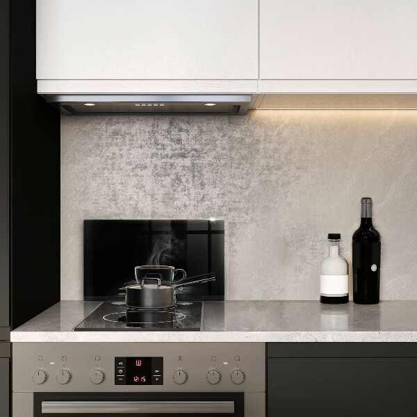 Glas Herdabdeckplatte Heiße Tasse Kaffee