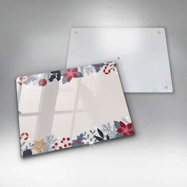 Glas Herdabdeckplatte Weihnachtsdekorationen