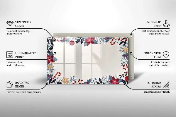 Glas Herdabdeckplatte Weihnachtsdekorationen