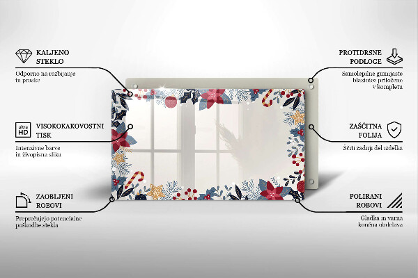 Glas Herdabdeckplatte Weihnachtsdekorationen
