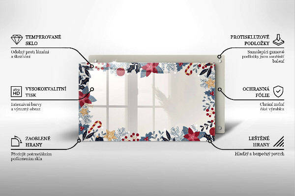 Glas Herdabdeckplatte Weihnachtsdekorationen